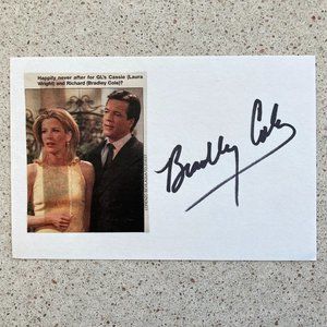 Bradley Cole Signed Index Card 4”X6” Soap Opera Guiding Light / General Hospital
